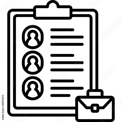 Candidate List Line Icon