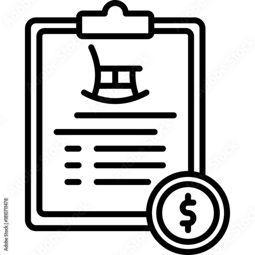 Retirement Plan Line Icon