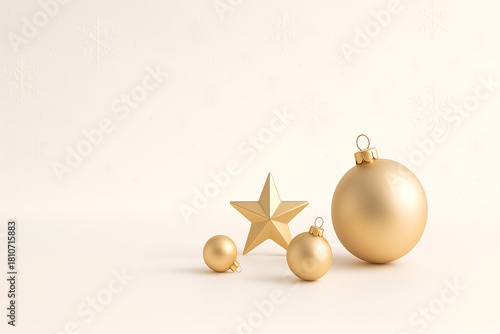 Elegant Gold and Silver Christmas Baubles with Stars