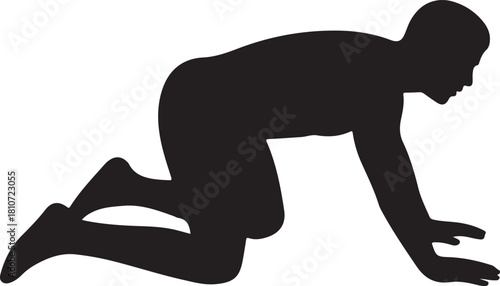 Crawl Walk Run Fly pictogram icon set. Clipart image isolated on white background