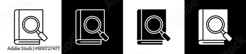 Know-How icon set in line and glyph style on black and white background