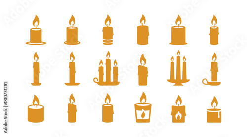 Candlelight icons showing glowing wax candles.