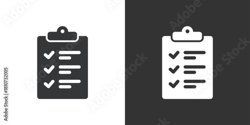 Delivery Checklist icon. Solid glyph series icon