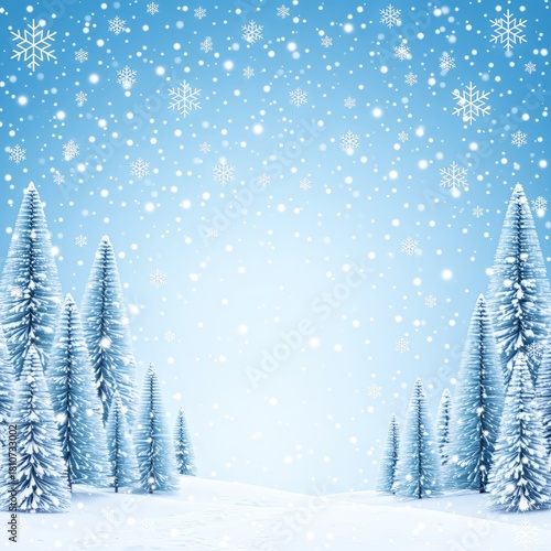 Wallpaper Mural winter forest background Torontodigital.ca