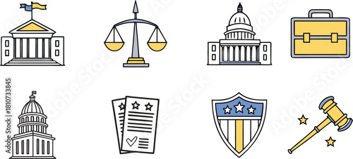 Wallpaper Mural Government Icons Set Torontodigital.ca