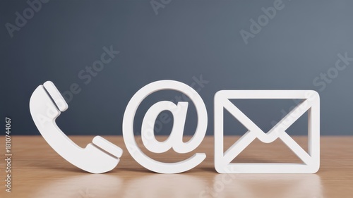 Contact Icons: A visual collection of essential contact icons, thoughtfully arranged to represent modern communication methods.