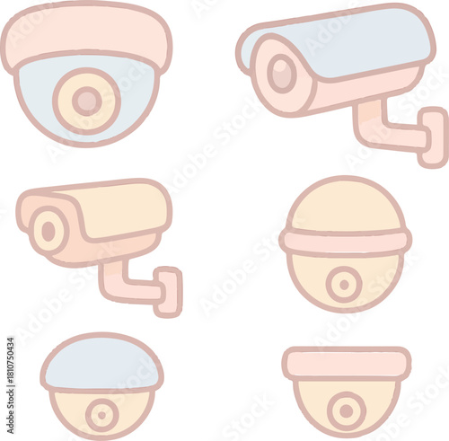 CCTV pixel art, eps 10 illustration