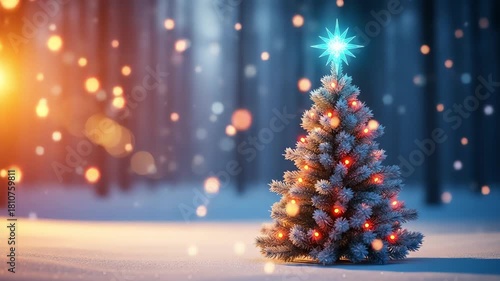 Chrismas tree colorful background in chrismas day, new year day