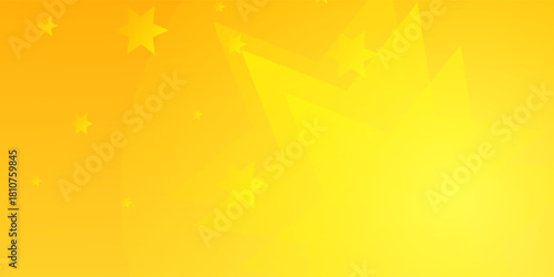 Bright Yellow Abstract Background With Stars And Warm Glow For Celebration, Promotion, Or Branding.vector eps10