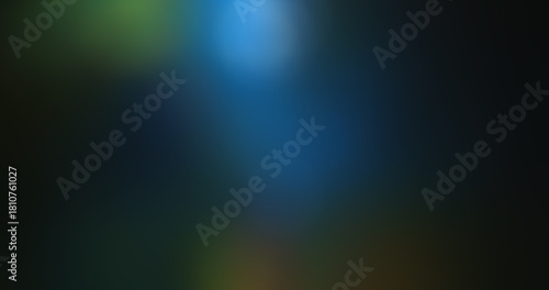 Abstract blurred gradient background with smooth dark blue, green, and black color transition, modern digital graphic backdrop with soft light bokeh effect