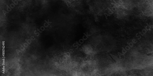 Abstract white and gray isolated cloud cumulus clouds. Gray aquarelle painted realistic fog or mist smoky textured canvas design. White and ash messy wall stucco texture background.
