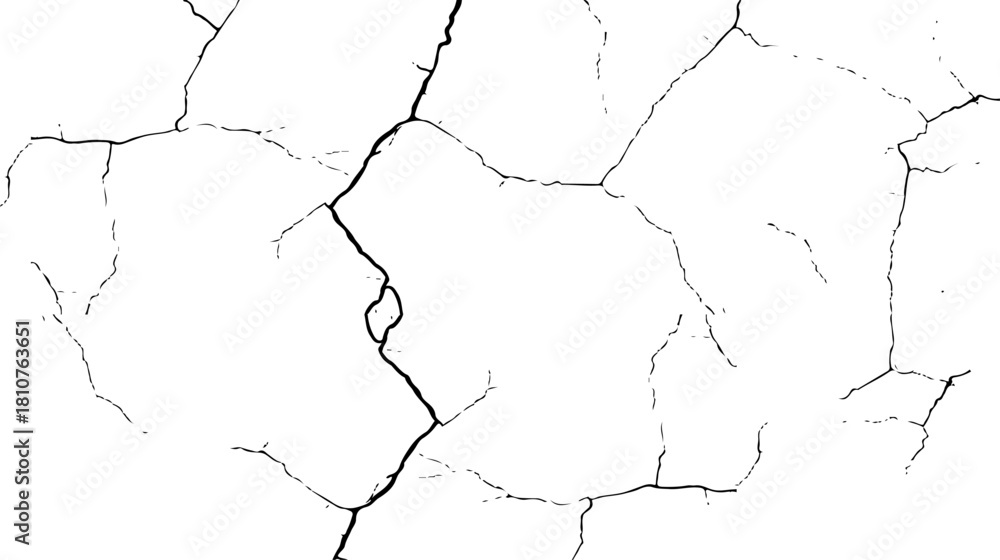 Obraz premium Cracked Texture: Cracked white wall texture. Surface cracks and fissures in ground. crack concrete white wall. Cracked soil texture transparent. Surface cracks and fissures in ground. Grange backgroun