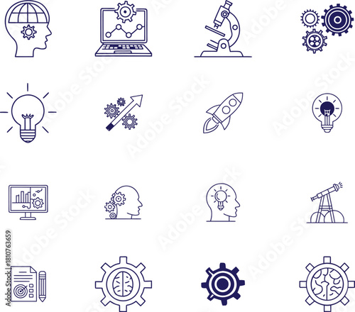 Wallpaper Mural Innovation Icon Set Torontodigital.ca