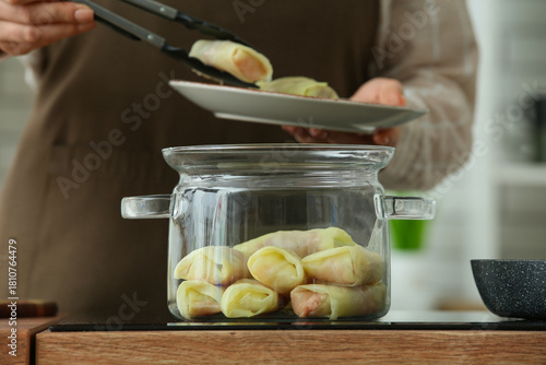 Chef preparing homemade cab...