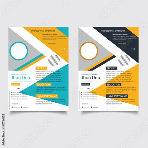 Resume and Cover Letter Template, Minimalist resume cv template, Cv professional jobs resumes