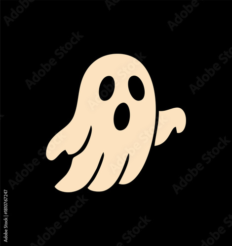 Halloween ghost character collection with flat design. Ghost Flat Design