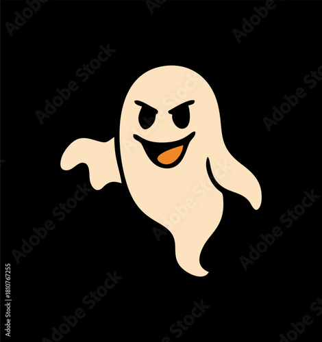 Halloween ghost character collection with flat design. Ghost Flat Design