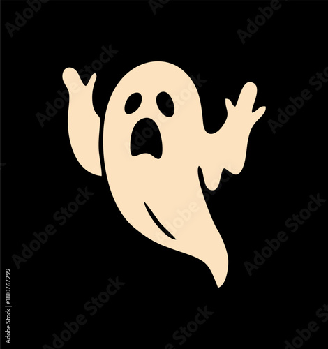 Halloween ghost character collection with flat design. Ghost Flat Design