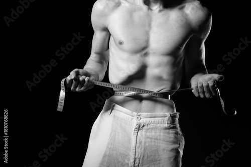 Young man with anorexia mea...
