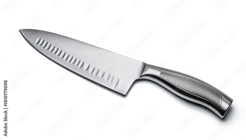 Obraz premium High-quality stainless steel kitchen knife with a comfortable grip for precise slicing and dicing
