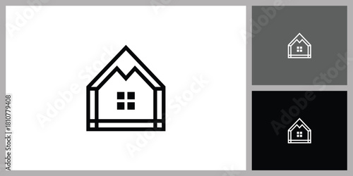 Mountain House Icon for Real Estate and Adventure