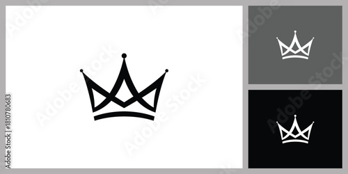 Sharp Abstract Crown Icon for Modern Royal Brand