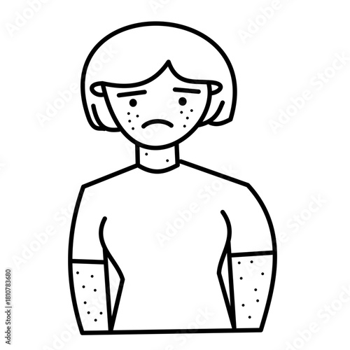 woman having skin rash allergy skin derma issues dermatology related projects