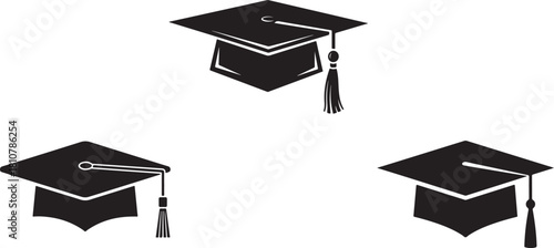 graduation cap vector Graduation Cap Silhouette: Academic Mortarboard Hat Vector

University Education Symbol: Black Mortarboard and Tassel Icon College Degree Achievement: Graduation Hat Illustration