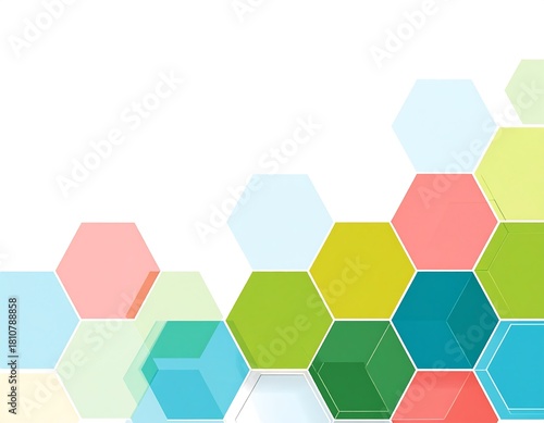 Colorful abstract hexagon pattern in shades of blue, green, pink, and yellow on white Free Download Colorful abstract hexagon pattern in shades of blue, green, pink, and yellow on white - GFXLoad