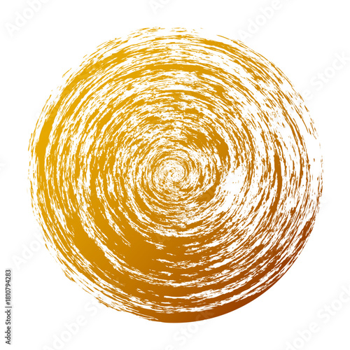 アイコン 筆文字 筆丸. 円 素材 単体 金