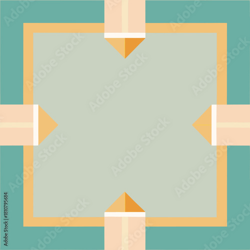 Stylish modern frame design with layered geometric shapes, perfect for adding a touch of contemporary flair to your creative projects or layouts