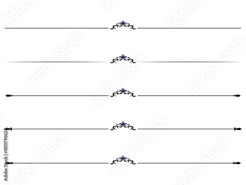 清楚なアンティーク飾り線のセット〜ブラック〜