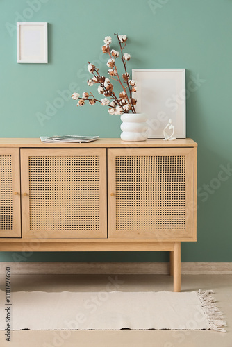 Modern wooden cabinet with ...
