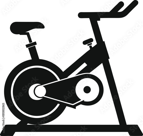 Silhouette of an exercise bike icon