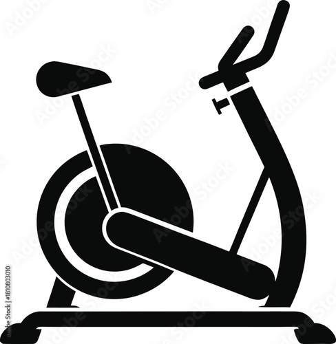 Elliptical trainer silhouette fitness icon