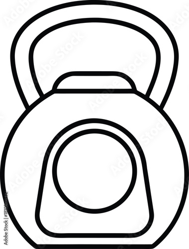 Kettlebell outline icon for fitness and strength training