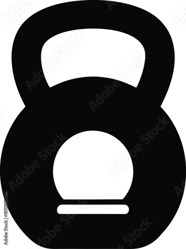 Kettlebell silhouette icon for fitness and training