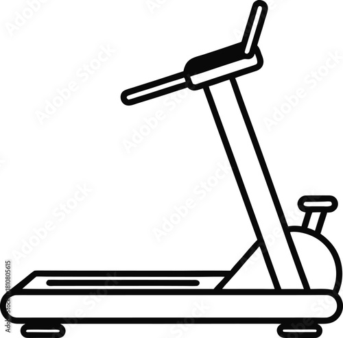 Simple treadmill outline icon for fitness and exercise