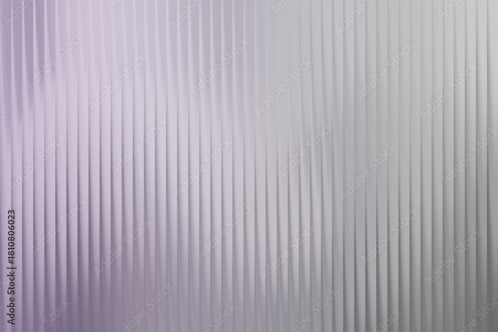 Fototapeta premium Abstract vertical ribbed texture, soft purple to silver gradient effect.