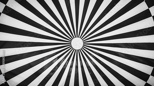 Radial black and white pattern