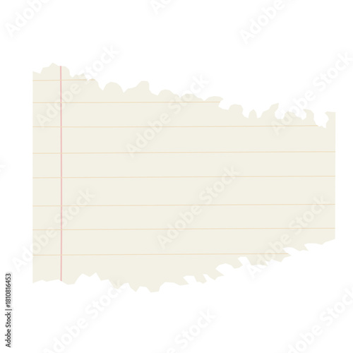 torn sticky note paper