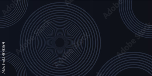 Abstract dark background with multiple hypnotic concentric circles creating a tunnel illusion.
