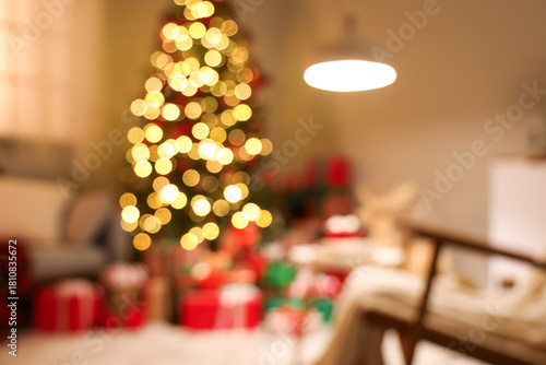Interior of festive room wi...
