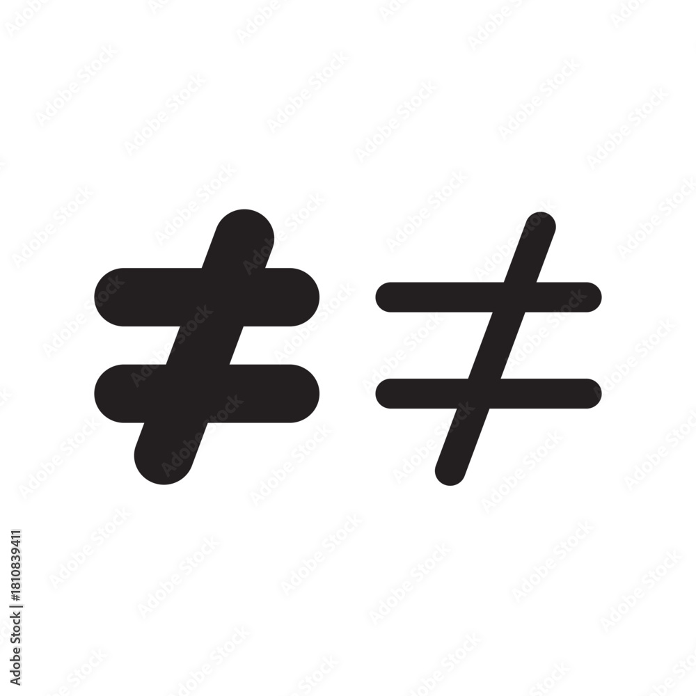 Obraz premium unequal sign