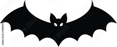 Spooky Halloween Bat Silhouette Vector Illustration