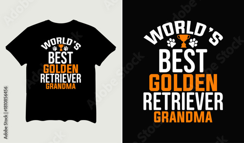 World's best golden retriever grandma t-shirt design for t-shirt quotes or poster svg printable cut file