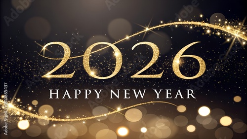 Elegant Happy New Year 2026 Celebration background