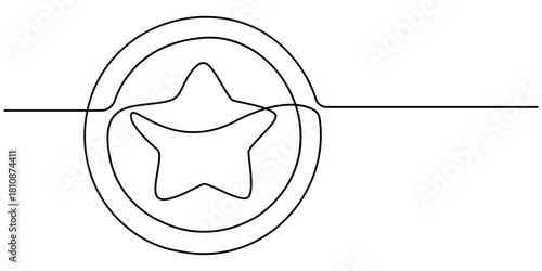 gold coin continuous one line drawing, Coins money symbol of financial success and investment business. in outline illustration. 