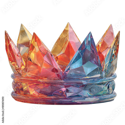 Colorful Crystal Crown generative ai