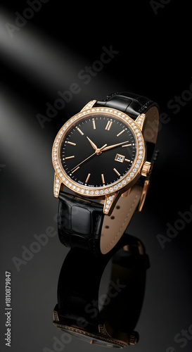 watch on black background